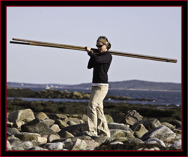 Janice Huebner Carrying in the Fencing - Petit Manan Island - Maine Coastal Islands National Wildlife Refuge