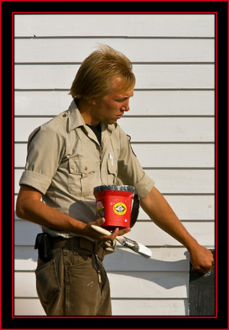 Brian Pauly (USFWS) Painting the Boathouse - Petit Manan Island - Maine Coastal Islands National Wildlife Refuge