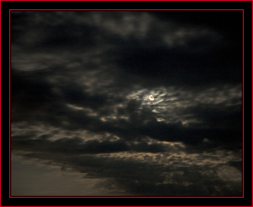 Moon & Cloud Cover - Petit Manan Island - Maine Coastal Islands National Wildlife Refuge