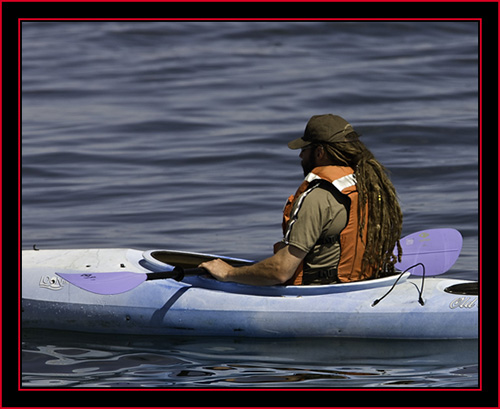 Brian Allen in Kayak - Petit Manan Island Sunrise - Maine Coastal Islands National Wildlife Refuge