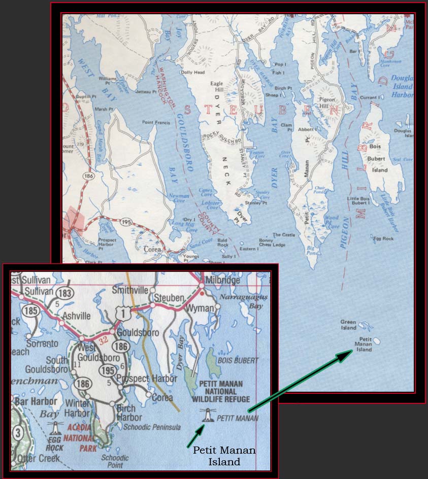 Location Map - Petit Manan Island - Maine Coastal Islands National Wildlife Refuge