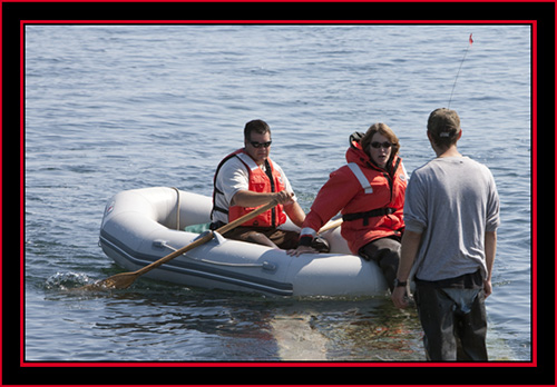 Jim & Linda in the Inflatible- Maine Coastal Islands National Wildlife Refuge