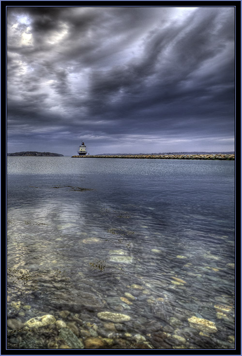 HDR View of Spring Point Ledge Light - South Portland, Maine