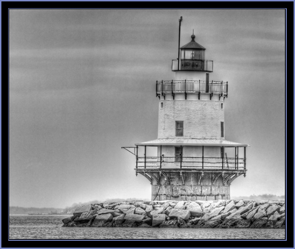 HDR View of Spring Point Ledge Light & Jetty- South Portland, Maine