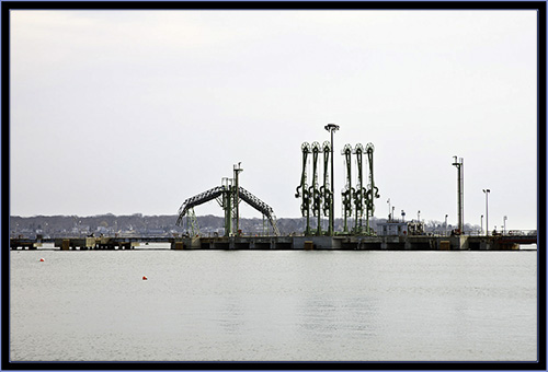 View of the Working Waterfront from Portland Breakwater Lighthouse - South Portland, Maine