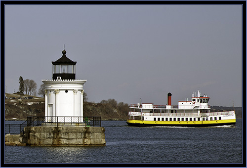 Ferry View from Portland Breakwater Lighthouse - South Portland, Maine