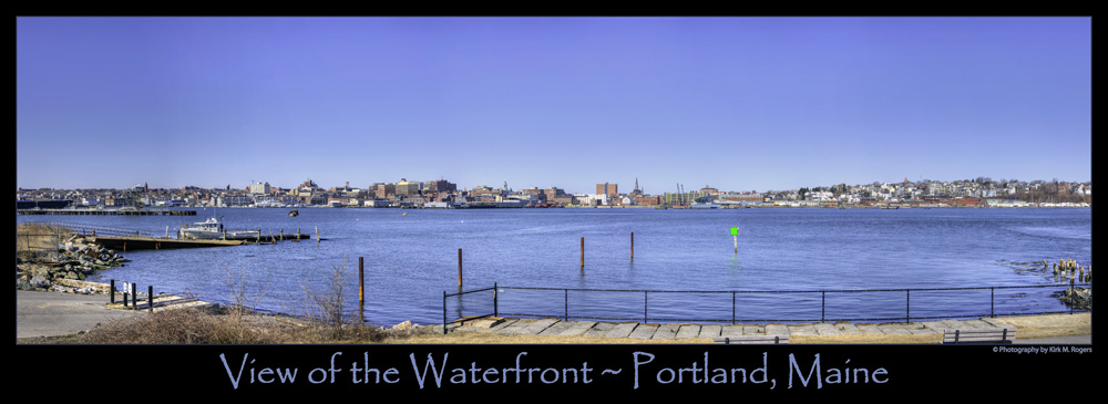 Waterfront from Portland Breakwater Lighthouse Park - South Portland, Maine