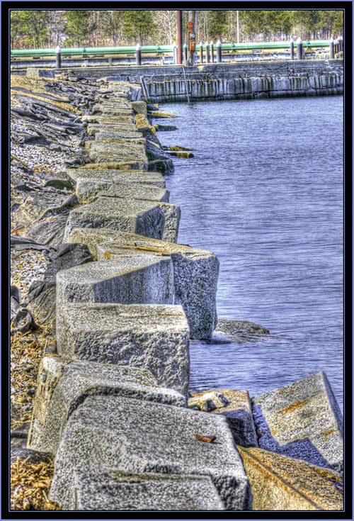 Sea Wall at Spring Point in HDR- South Portland, Maine