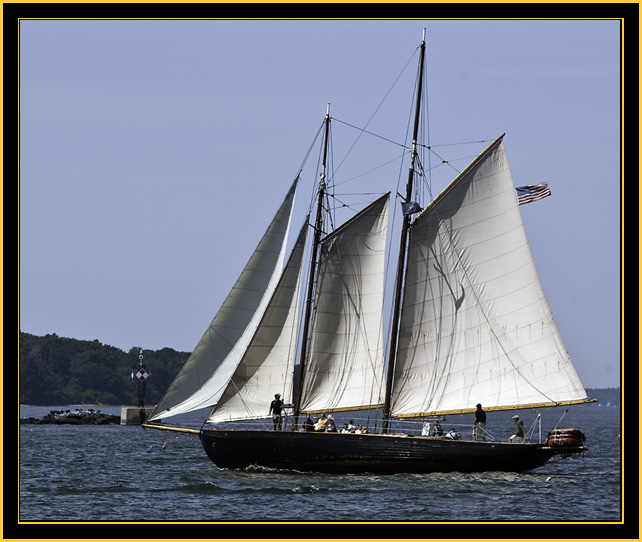 Schooner Underway - Portland Harbor...