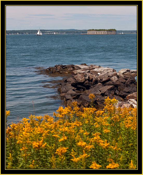 Looking Towards Fort Gorges from House Island.