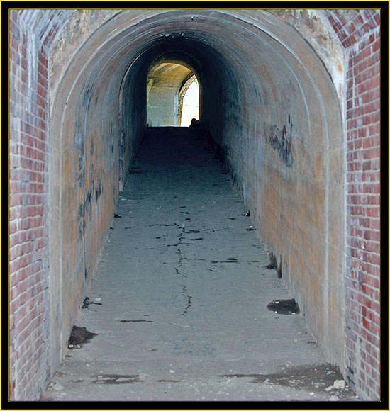 Through a Tunnel - Fort Scammell on House Island