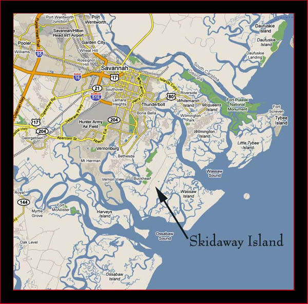 Skidaway Island location map