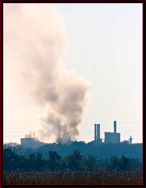 Sugar Refinery Ablaze