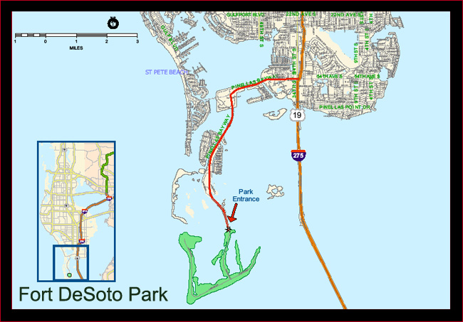 Fort DeSoto Park Location Map