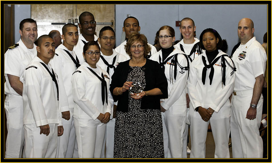 Mrs. LePage and Spruance Sailors - Space Day 2011