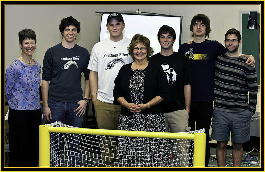 Anita Bernhardt, Ann LePage and the Bowdoin College RoboCup Squad - Space Day 2011