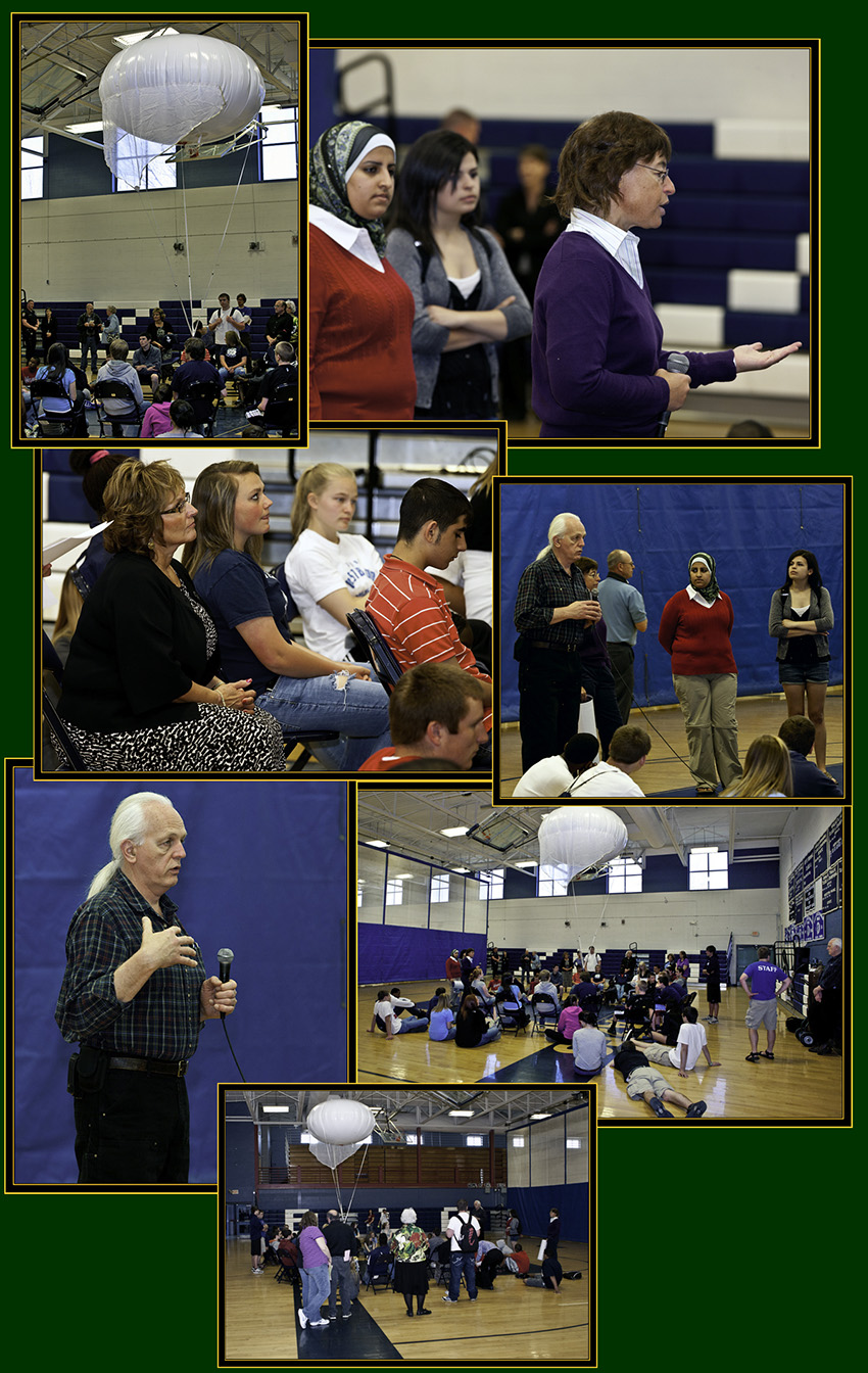 Around the High Altitude Balloon - Westbrook High School - Space Day 2011