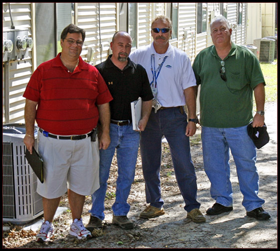 Project Inspection; L to R - Billy-Bob, Bryan, Allen & Kiro