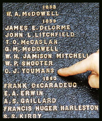 OJ Youmans on the Citadel Roll of Honor